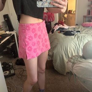 American Eagle Outfitters Pink Floral Skirt